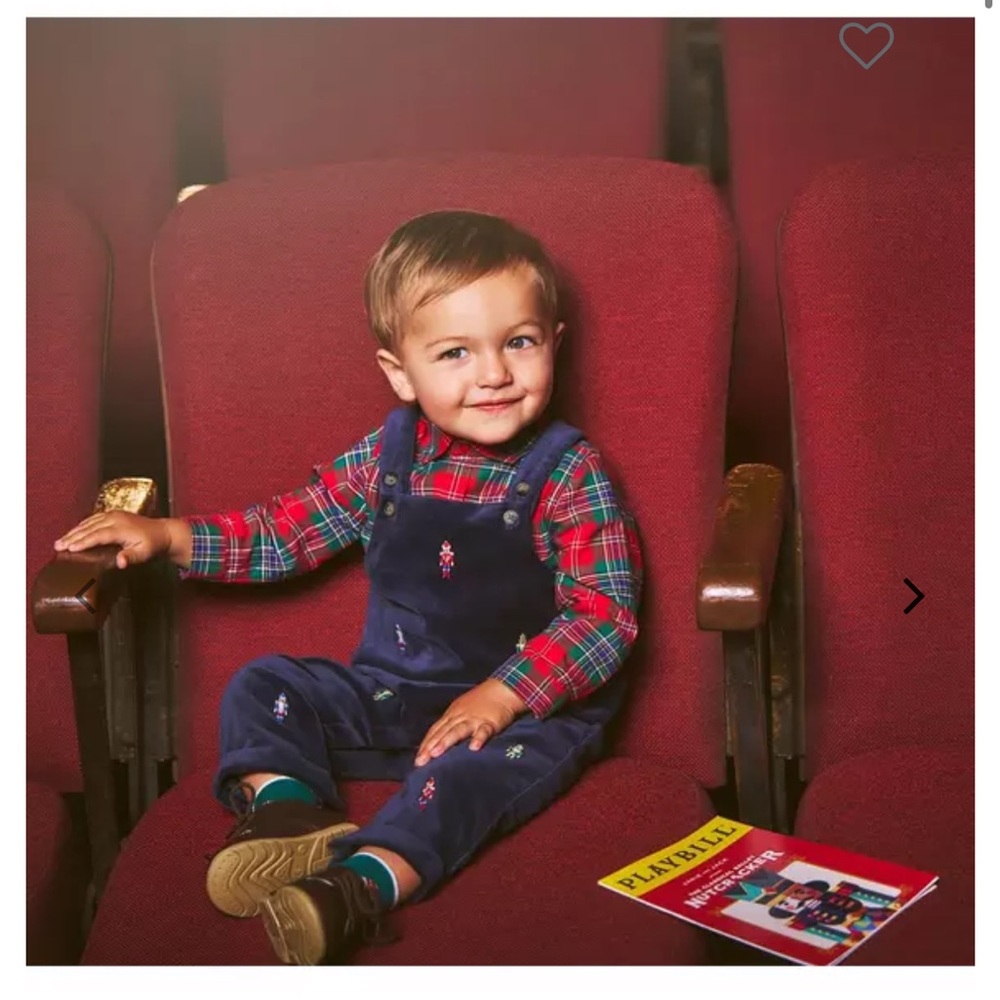 Janie and Jack Holiday Overalls